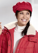 Elegante Damen-Ballonmütze, mit rückwärtigem Elastikeinsatz ROT