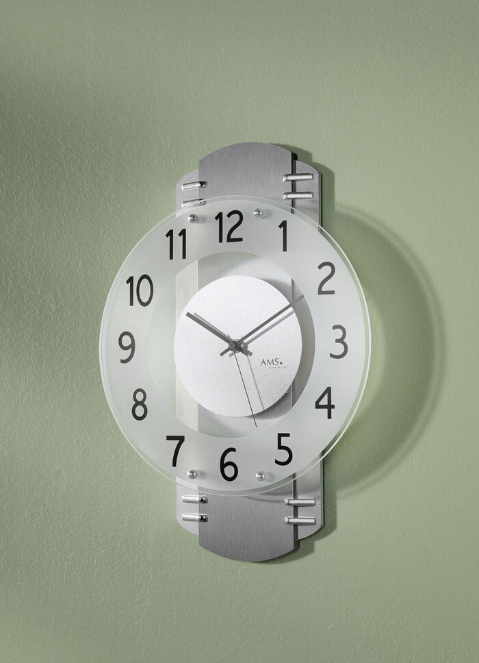 Wanduhr mit Funkuhrwerk ANTHRAZIT