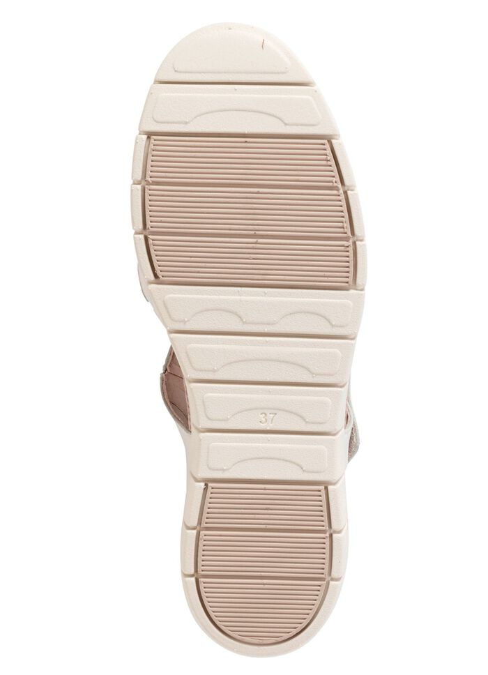 ELENA EDEN, sommerliche Damen-Slipper, Weite H, mit herausnehmbarem Fussbett ECRU-BEIGE