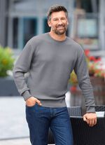 Rundhalspullover mit Strukturdessin in 3 Farben 