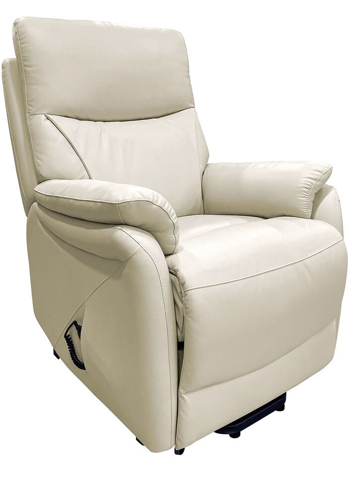 Leder-TV-Sessel mit XXL-Sitzkomfort und Aufstehhilfe CREME