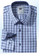 Kariertes &laquo;Milano Italy&raquo;-Hemd in 4 Farben 