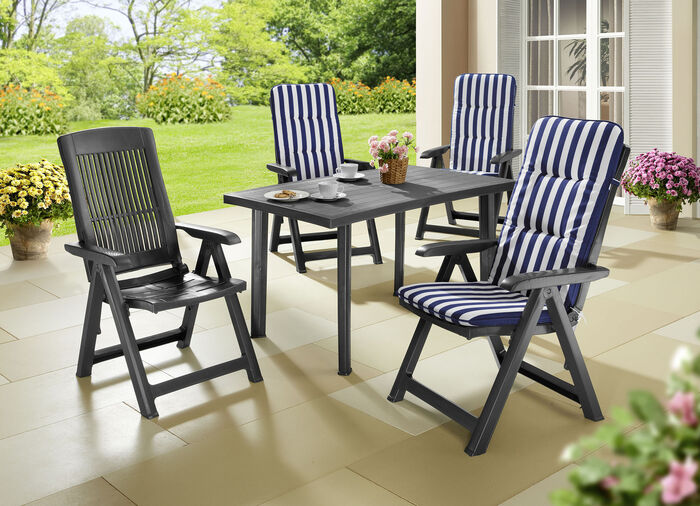 Pflegeleichte und wetterfeste Gartenmöbel ANTHRAZIT