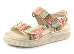 ELENA EDEN Sandale aus interessantem Bast-Material BEIGE-MULTI