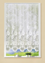 Blumenfenster-Vorhang mit Automatikfaltenband 1:3 