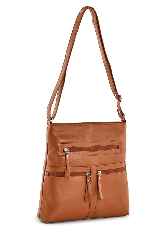 Laurina, Tasche, Damen, mit verstellbarem Umh&auml;ngeriemen COGNAC