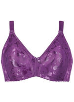 Naturana Minimizer-BH mit dezent glänzendem Floraldruck BROMBEER