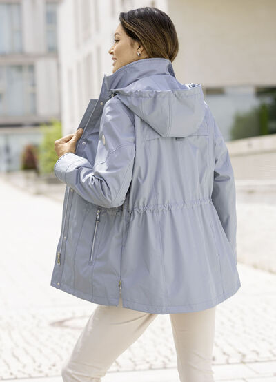 Funktionsjacke mit abnehmbarer Kapuze 