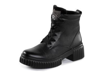 Waldl&auml;ufer Schn&uuml;r-Bootie mit effektvollen Glitzer-Steinchen 