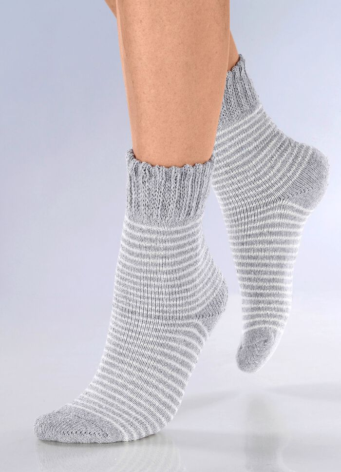 F&uuml;nferpack Socken mit kuscheliger Frottier-Innenseite 