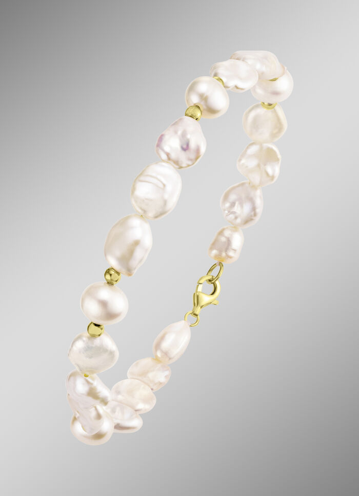 Armband mit SW-Zuchtperlen und Keshi-Perlen, 