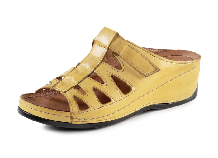 Gemini Pantolette aus teilweise schattiertem Rind-Nappaleder, 