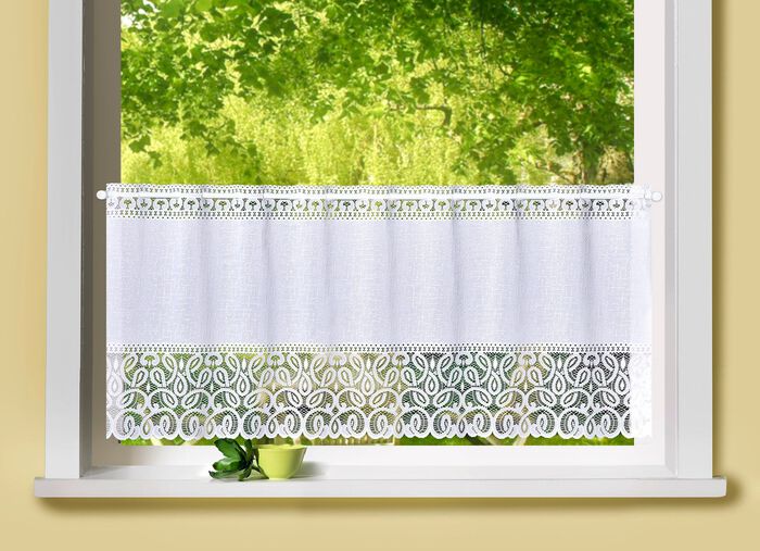 Kurzvorhang mit Stangendurchzug 