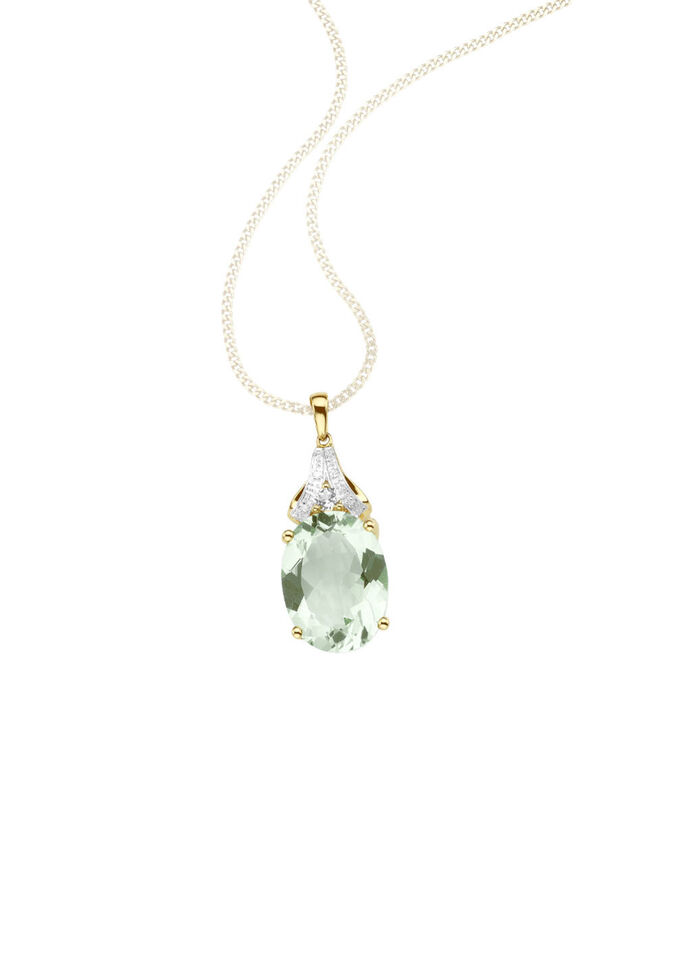 Anhänger mit echt grünem Amethyst 