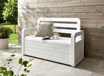 Truhenbank in toller Holz-Optik WEISS