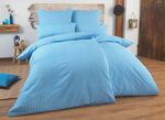 Bettwäsche-Garnitur mit Reissverschluss BLAU