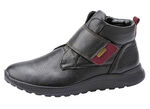 Waldläufer, bequeme Damen-Stiefeletten, Weite H, mit herausnehmbarem Fussbett SCHWARZ-ROT