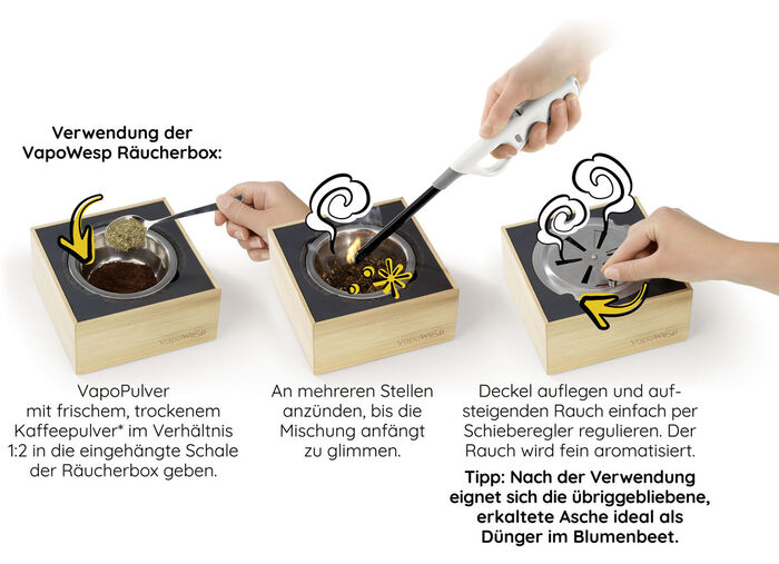 VapoWesp R&auml;ucherbox zum Fernhalten von Wespen 