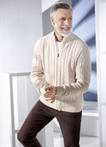 Jacke mit durchgehendem Reissverschluss in 5 Farben BEIGE