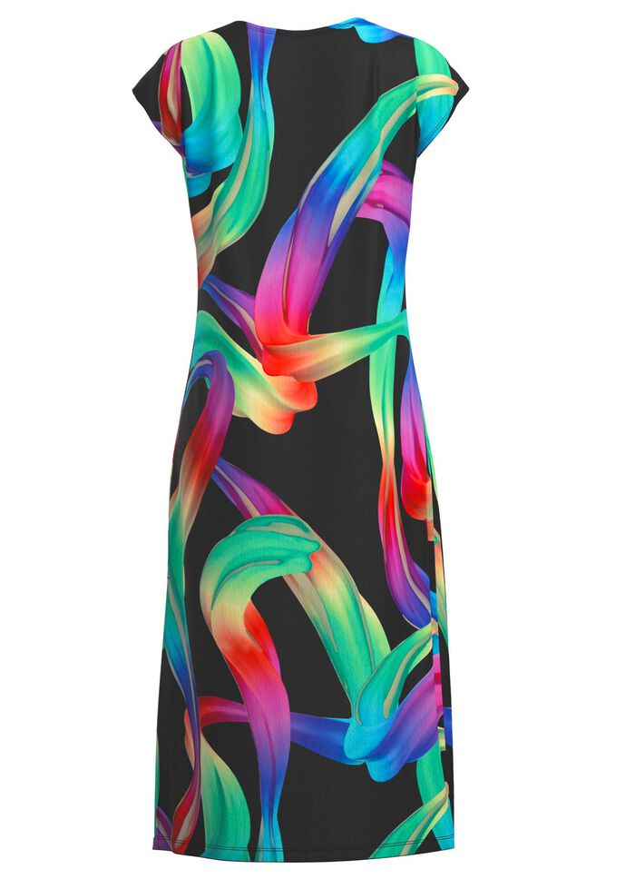 Kleid mit farbbrillantem Druckdessin 