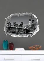 3D-Wand-Tattoo New York mit beeindruckendem 3D-Effekt 