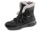Gefütterte Damen-Boots, Winterschuhe, Weite H, mit Reissverschluss SCHWARZ