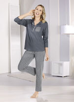 Zweierpack Schlafanzüge mit Knopfleiste und langen Ärmeln 