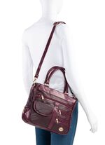 Patchwork-Tasche mit abnehmbarem Umh&auml;ngeriemen 