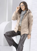 Jacke mit fester Kapuze GOLDBEIGE