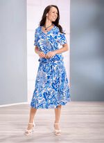 Floral dessinierte Shirt-Tunika 