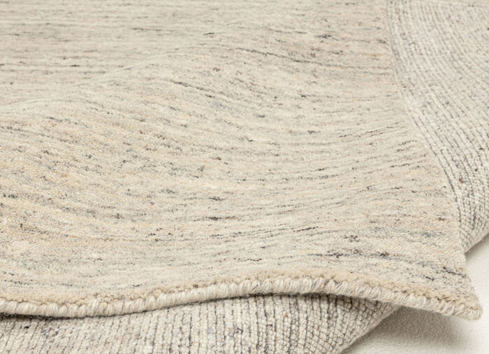 Handgewebte Brücken und Teppiche aus 100% Schurwolle GRAUBEIGE