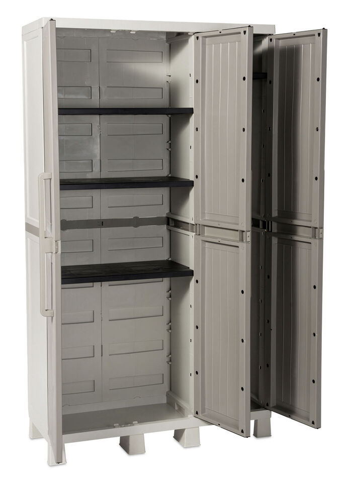 Geräteschrank, 3-türig GRAU