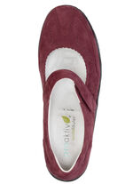 Waldläufer, bequeme Damen-Slipper, Weite H, mit herausnehmbarem Fussbett BORDEAUX