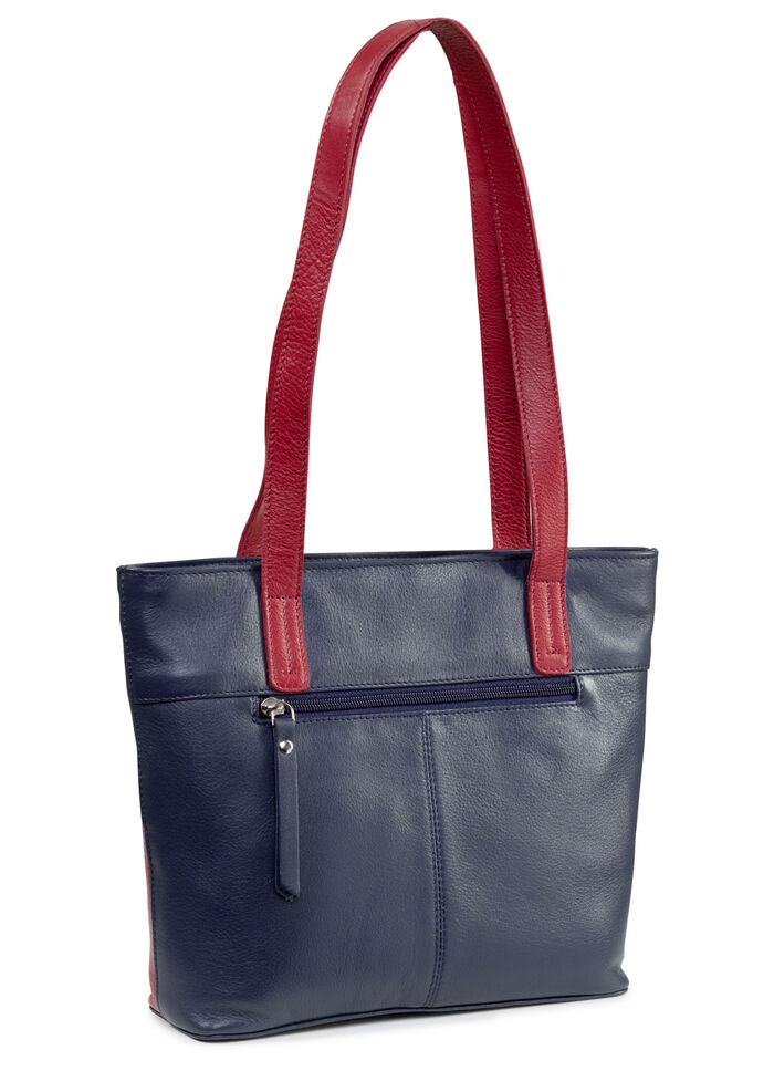 Laurina, Tasche, Damen, aus Leder BLAU-WEISS-ROT