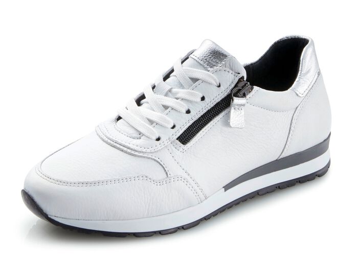 Toosoft Sneaker aus Nappaleder WEISS-SILBER