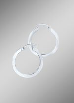 Hochgl&auml;nzende Creolen aus Weissgold 