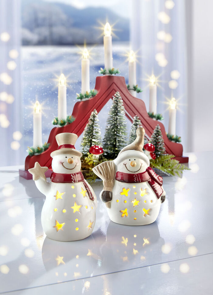 Beleuchtete Schneem&auml;nner, 2er-Set 