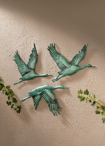 Wanddekoration Kraniche, 3er-Set 