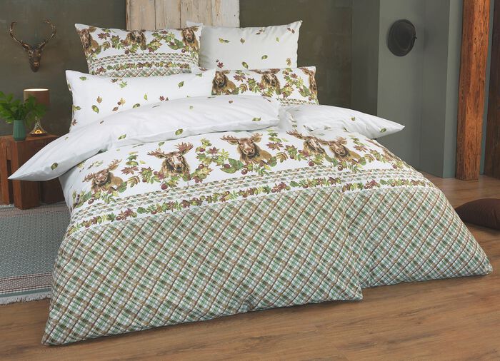 Bettw&auml;sche-Garnitur mit Reissverschluss 