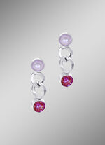 Ohrstecker mit Kristallen in Pink 