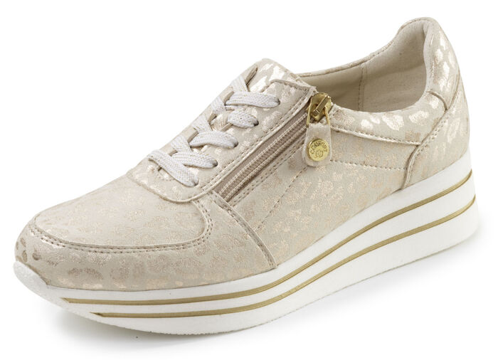 ELENA EDEN, stilvolle Damen-Sneaker, Weite G, mit herausnehmbarem Fussbett CHAMPAGNER