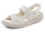 Waldl&auml;ufer, bequeme Damen-Sandalen, Weite H, mit herausnehmbarem Fussbett CHAMPAGNER