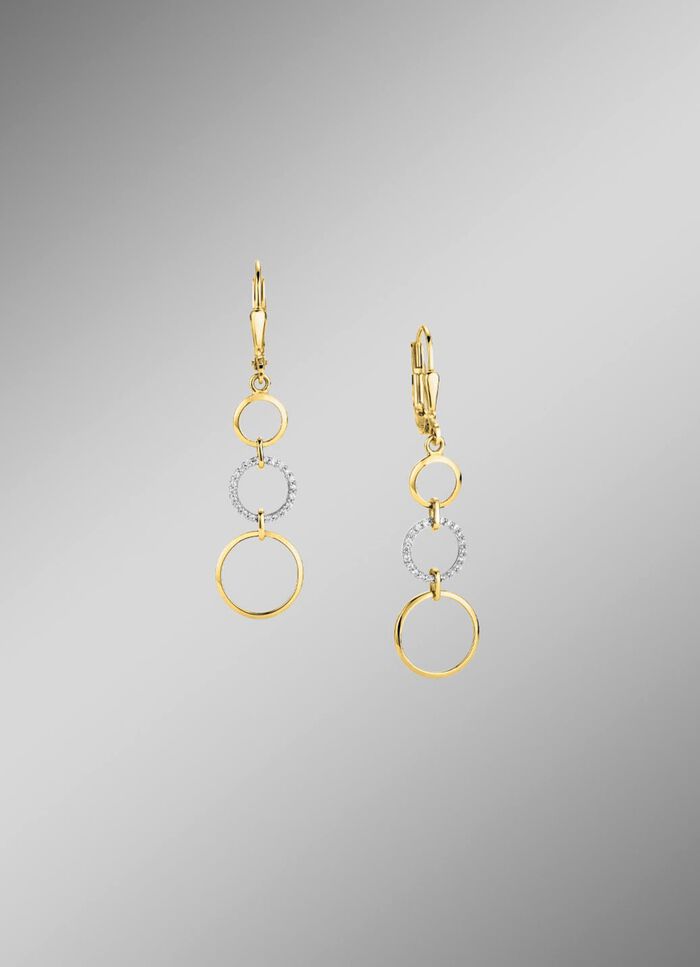 Elegante Kreationen: Ohrringe mit synth. Zirkonia 