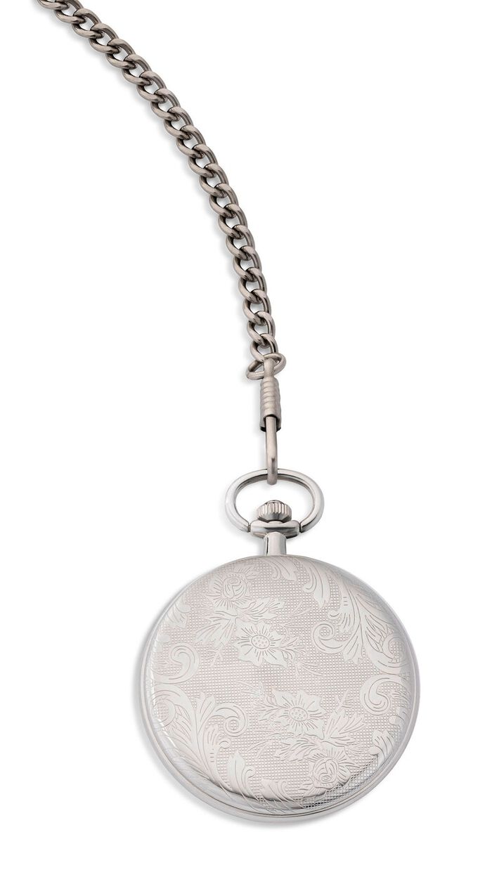 Quartz-Taschenuhr mit Metallgeh&auml;use 