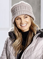 Warmer Damen-Hut, mit Rundum-Gummizug, 