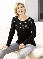Shirt mit dekorativer Paillettenzier 