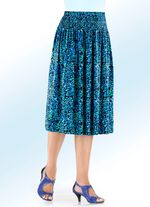 Rock mit figurfreundlicher, gesmokter Passe 