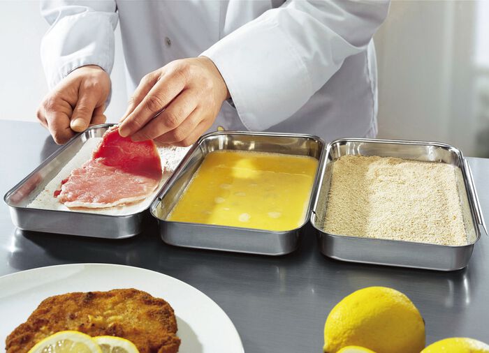 Panier-Set, 3-teilig. aus rostfreiem Edelstahl 