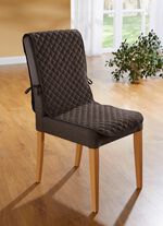 Stuhlhusse mit Taschen und Bandeinfassung 