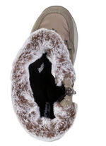 Gefütterte Damen-Stiefel, Winterschuhe, mit Reissverschluss TAUPE